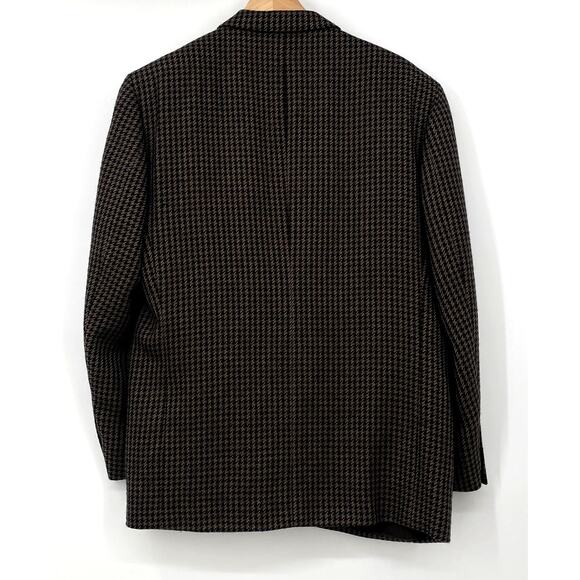 Peruvian Alpaca Herringbone Brown Tweed Sports Jacket Blazer Jeffrey Banks 44R - Picture 2 of 12